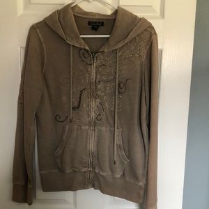 Size Medium Luck Brand Front Zip Hoodie